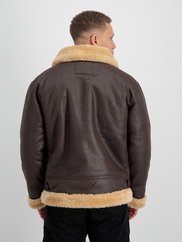 ALPHA INDUSTRIES Winter Jacket 'B3 FL' in Brown