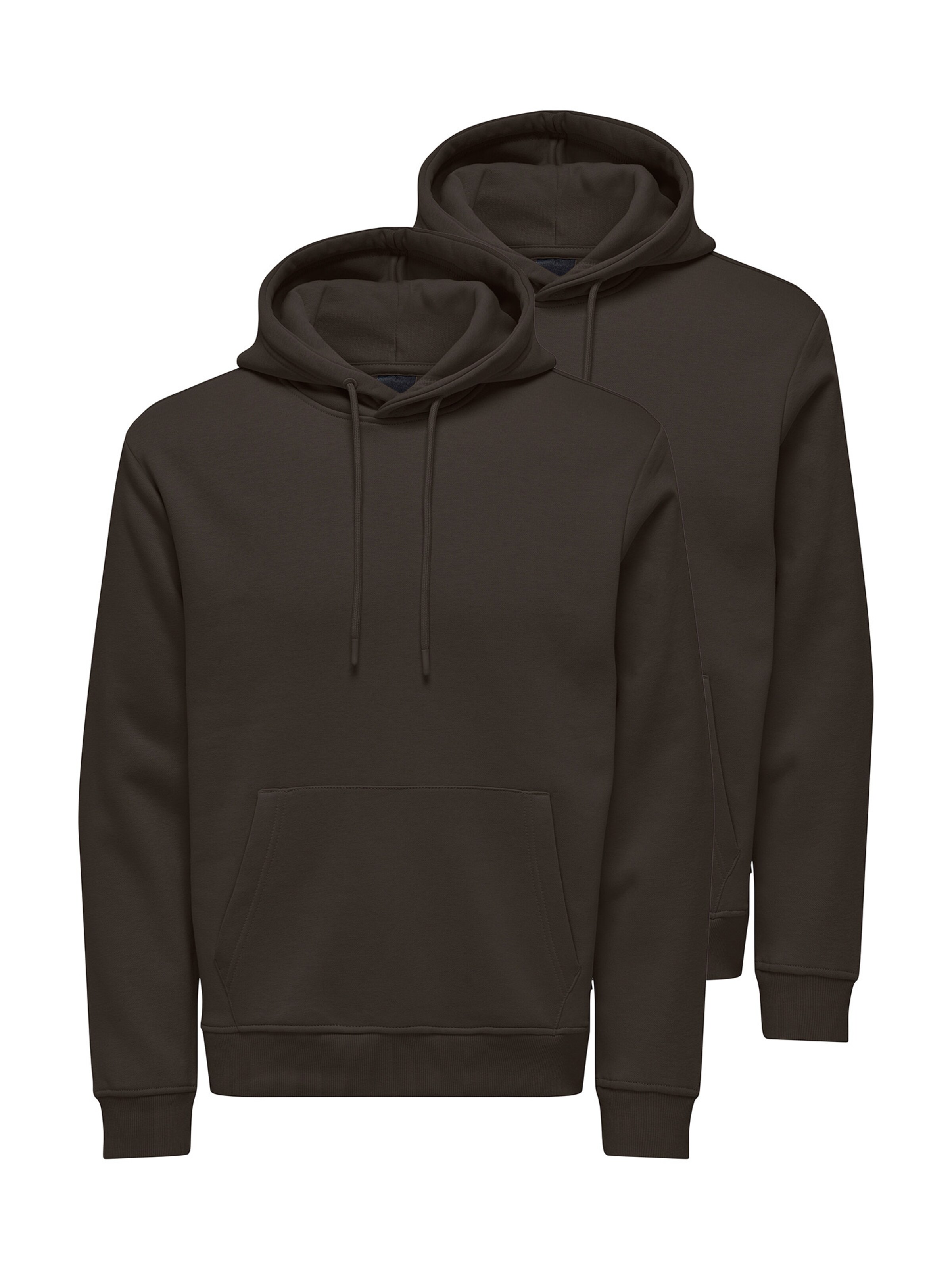 Only & Sons Sweatshirt 'Connor' in Brown: front