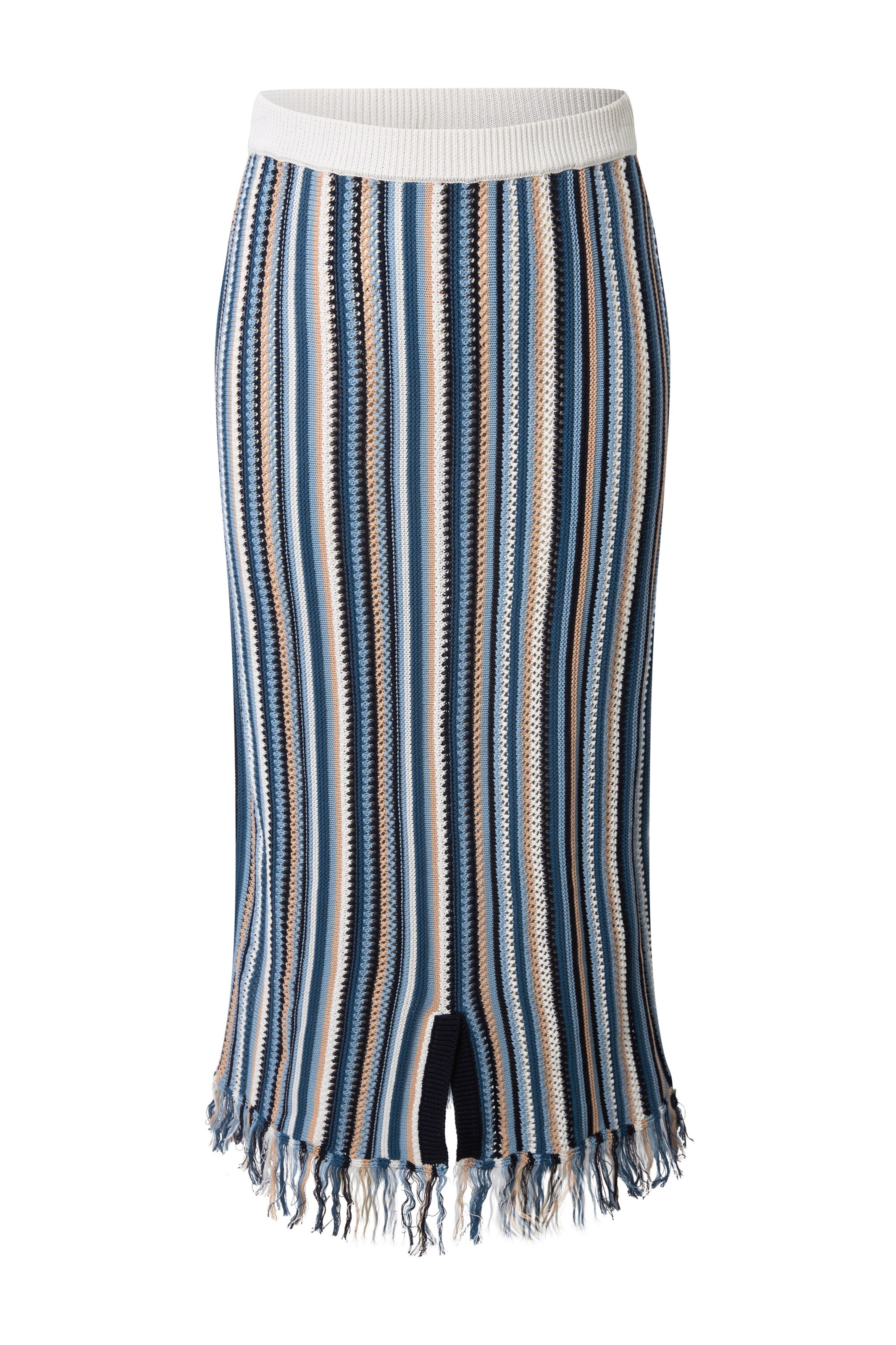 Ulla Popken Skirt in Blue denim / Light blue / Pink / Black, Item view