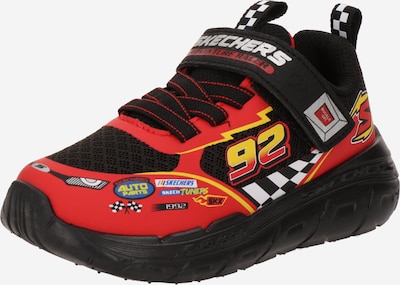 26 dydžio Pirmieji vaiko vaikščiojimo bateliai iš Skechers Kids, spalva – šafrano spalva / ugnies raudona / juoda / balta, Prekių apžvalga