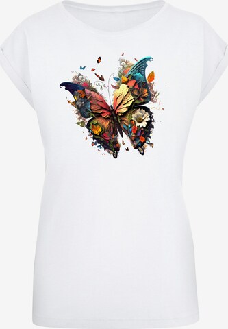 F4NT4STIC Shirt 'Schmetterling' in Weiß: predná strana