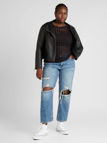 Vero Moda Curve Pullover 'IBIZA' in Schwarz