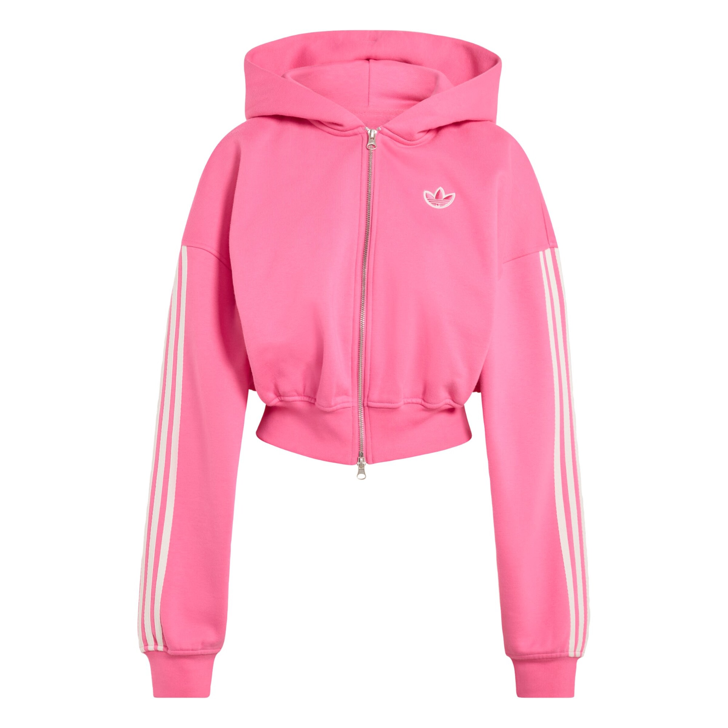 ADIDAS ORIGINALS - Sudadera con cremallera 'AdiSignature' en rosa: frente
