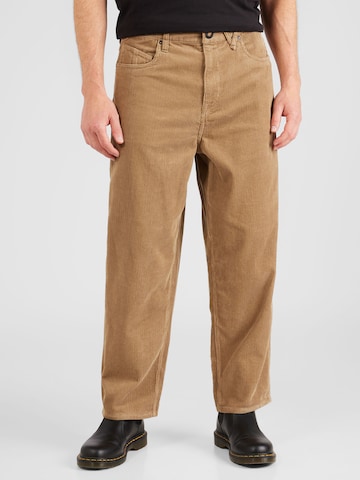 Volcom Tapered Broek in Beige: voorkant