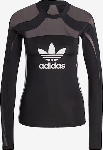 ADIDAS ORIGINALS - Camisa 'Centre Stage Mesh' em preto: frente