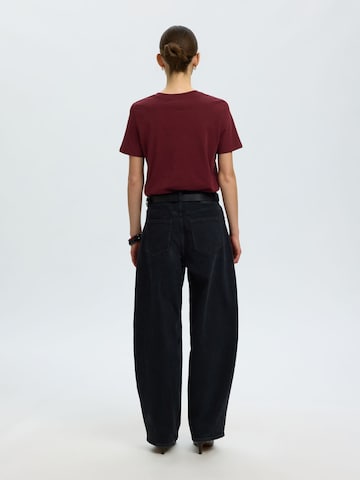 SELECTED T-Shirt 'SLFEssential' in Rot