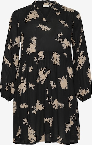 KAFFE CURVE Jurk 'KC Betty' in Zwart: voorkant