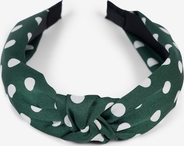 styleBREAKER Hair jewelry 'Haarreif gepunktet mit Knoten Rockabilly' in Green: front