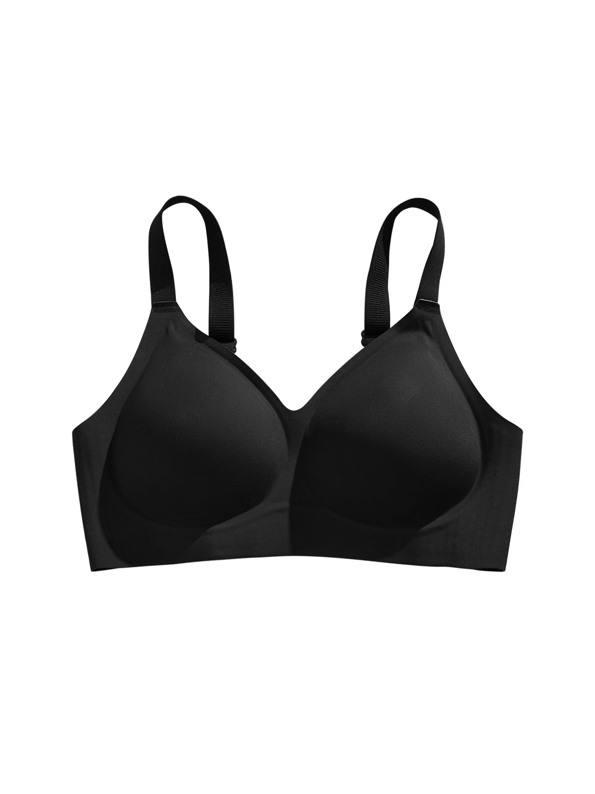 SHARICCA Bralette Bra 'SHARICCA Wire-Free Jelly Bra' in Black: front