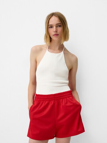 Bershka T-shirtbody i vit: framsida