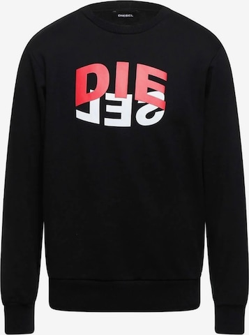 DIESEL Sweater 'S-GIRK-N80' in Black: front