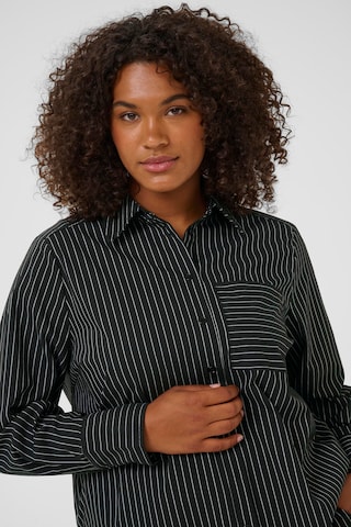 KAFFE CURVE Blouse 'Eloana' in Zwart