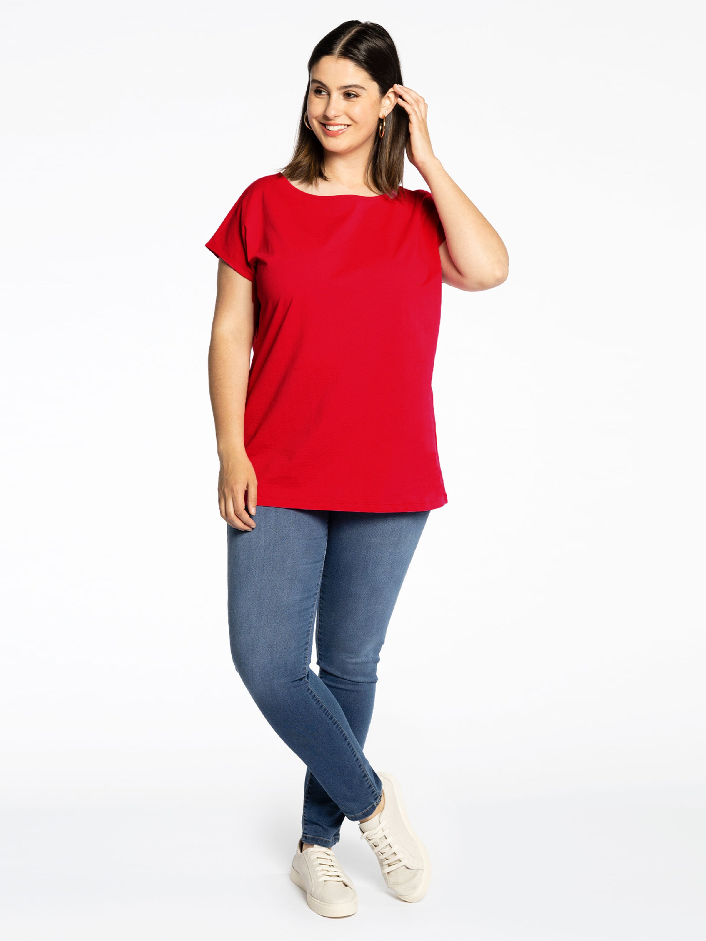 YOEK Shirt ' COTTON ' in Rood