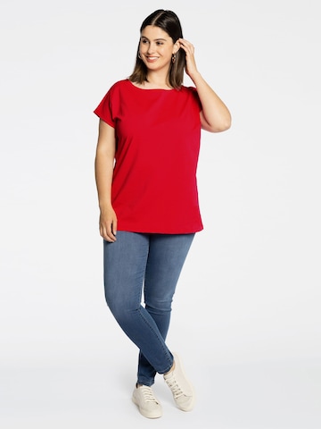 T-shirt ' COTTON ' Yoek en rouge