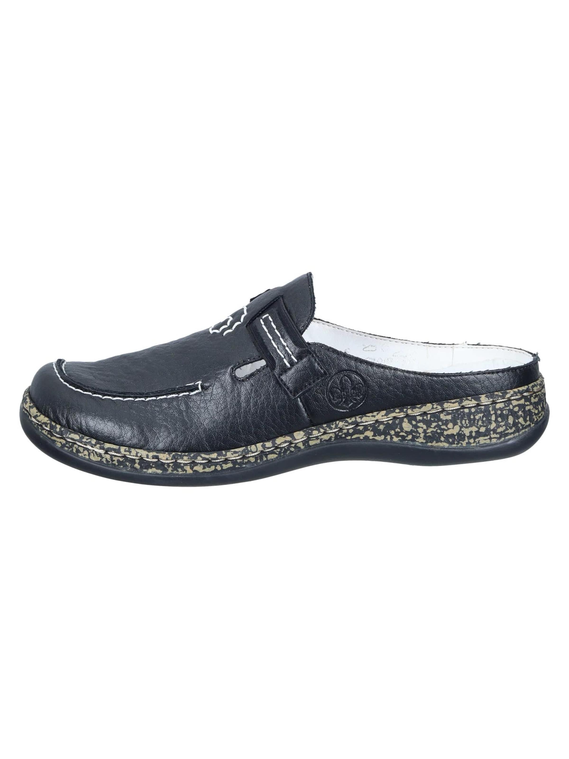 Rieker Clogs 'Basic' in Black: front