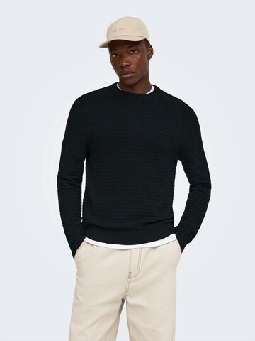 Only & Sons - Jersey 'ONSLoui' en negro: frente