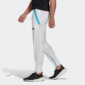 ADIDAS SPORTSWEAR Tapered Workout Pants 'Designed for Gameday' in White