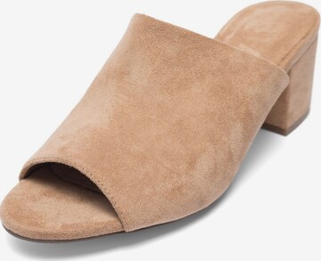 Bianco Mules 'Cate' in Beige: front