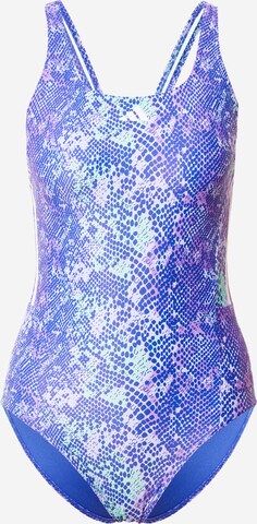 ADIDAS PERFORMANCE Active Swimsuit '3-Stripes Graphic' in Purple: front