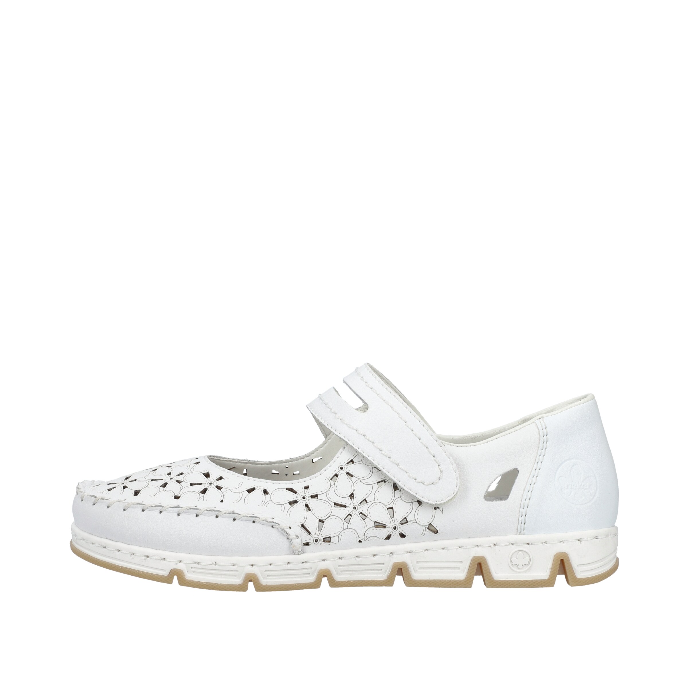 Ballerines à lanières '49977' Rieker en blanc
