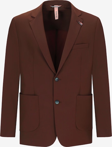 Distretto12 Slim Fit Sakko in Braun: Vorderseite