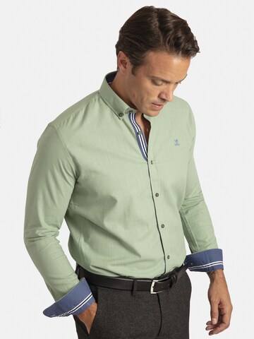 Sir Raymond Tailor Regular fit Button Up Shirt 'Patty' in Green