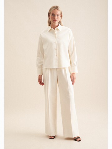 SEIDENSTICKER Blouse 'Schwarze Rose' in Wit