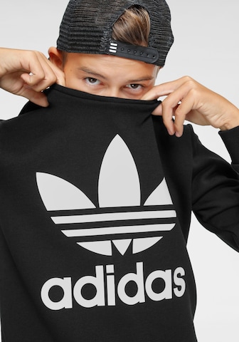 Coupe regular Sweat-shirt 'Trefoil Crew' ADIDAS ORIGINALS en noir