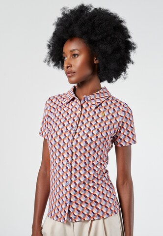 4funkyflavours Blouse 'Crushed Ice' in Lila: voorkant