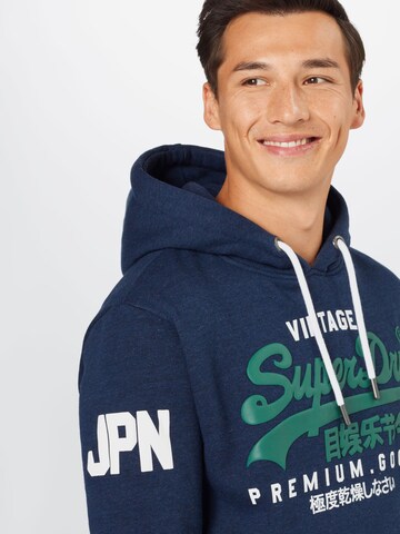 Superdry Klasický střih Mikina – modrá