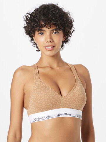 Calvin Klein T-shirt Bra 'Lift' in Brown: front