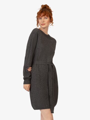 Rainbow Cashmere Knitted dress in Grey: front