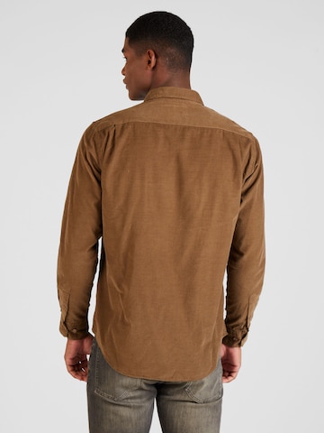 MADS NORGAARD COPENHAGEN Regular fit Button Up Shirt 'Baby' in Brown