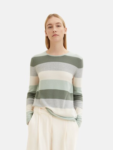 TOM TAILOR Sweater in Green: front