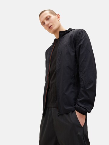 TOM TAILOR Athletic Jacket 'Bajo' in Black