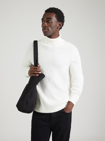 Pull-over 'JJPANNEL' JACK & JONES en blanc : devant