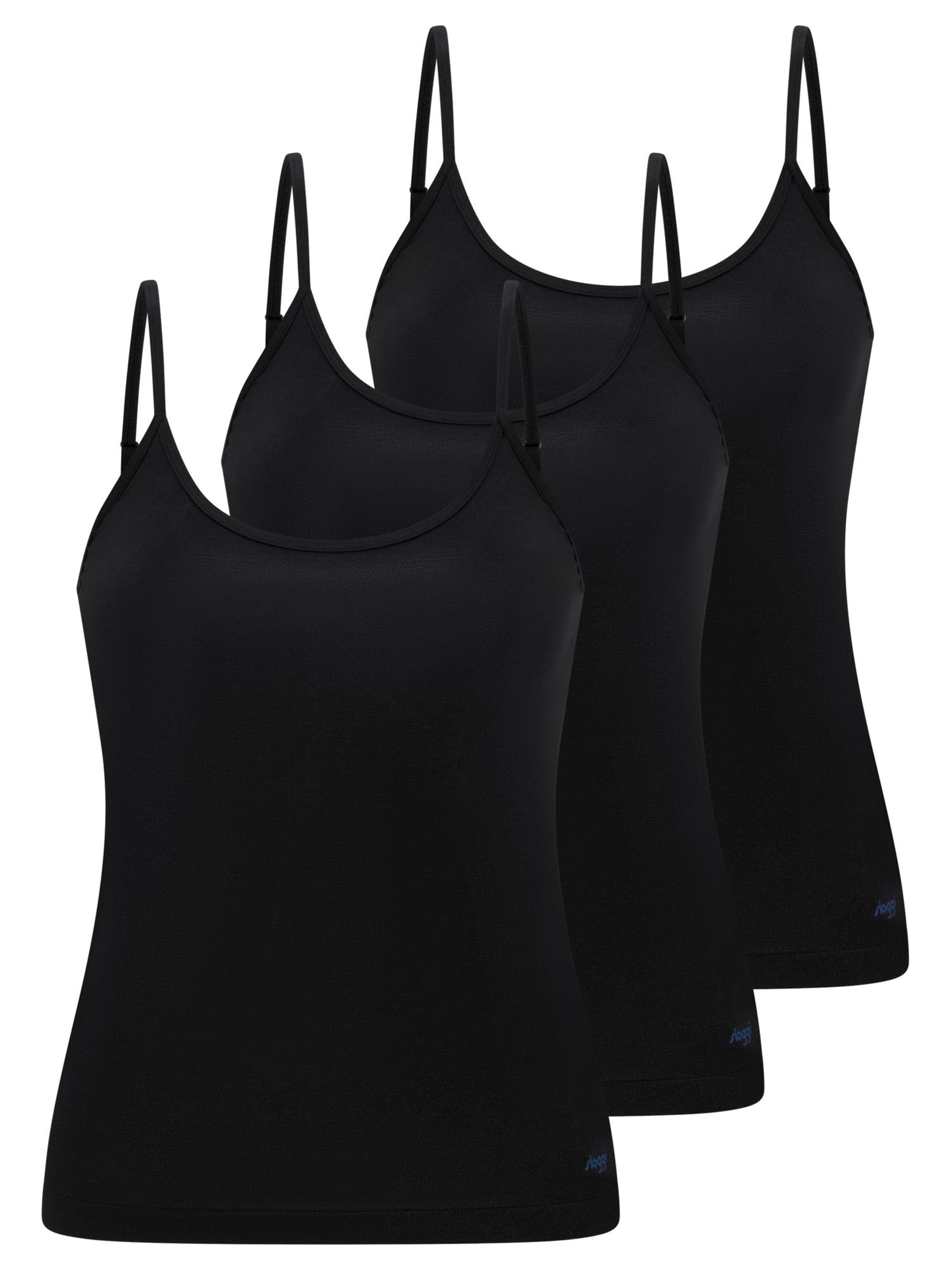 SLOGGI Onderhemd 'GO Sense' in Zwart: voorkant