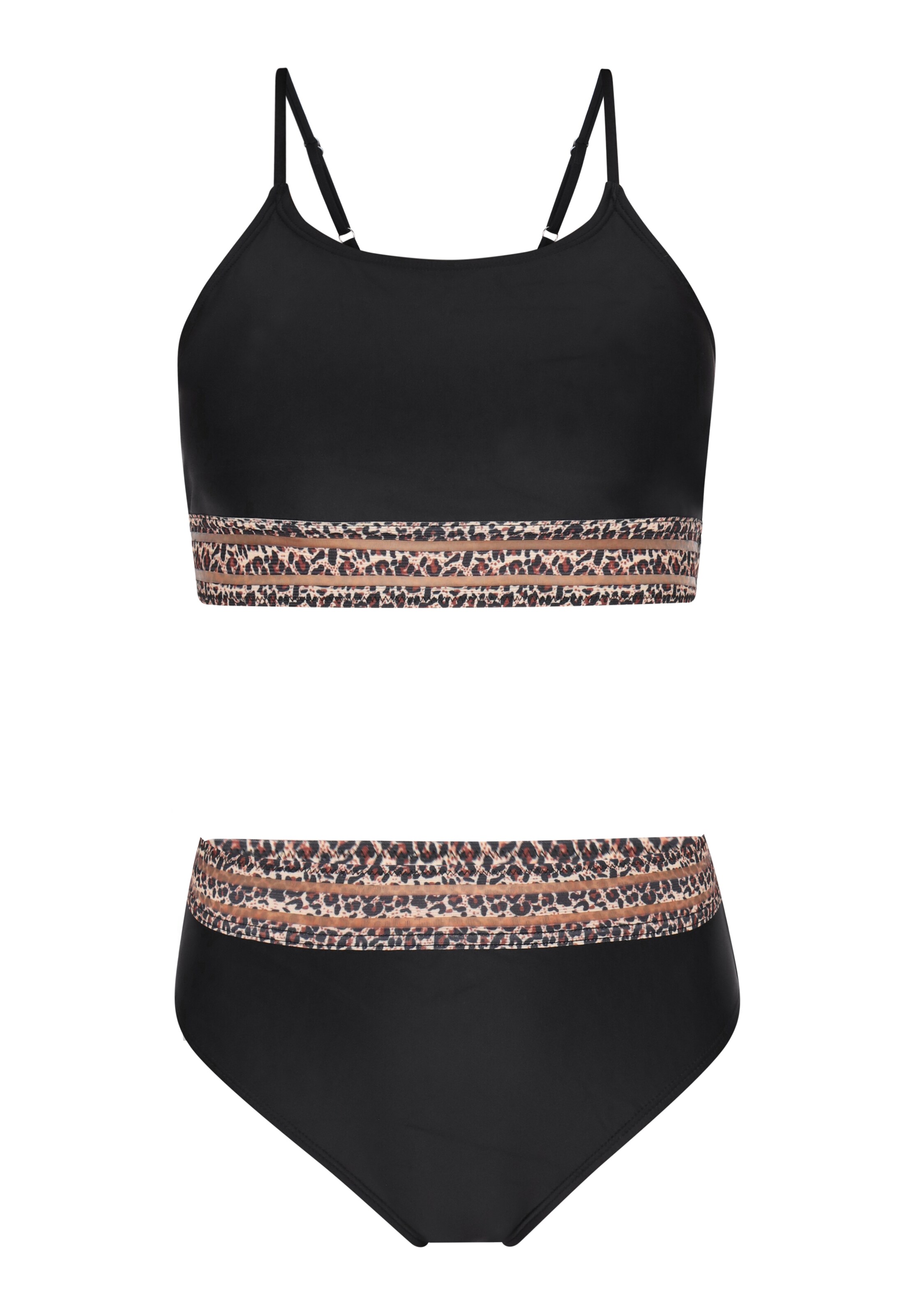 faina Bustier Bikini in Zwart: voorkant