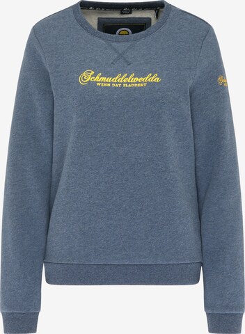 Sweat-shirt Schmuddelwedda en bleu : devant