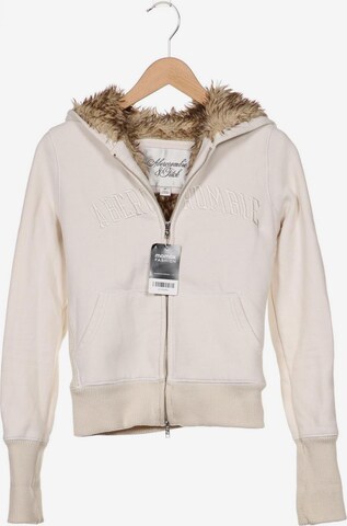 Abercrombie & Fitch Sweatshirt & Zip-Up Hoodie in M in White: front