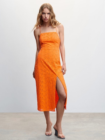 MANGO Obleka 'Mentha' | oranžna barva