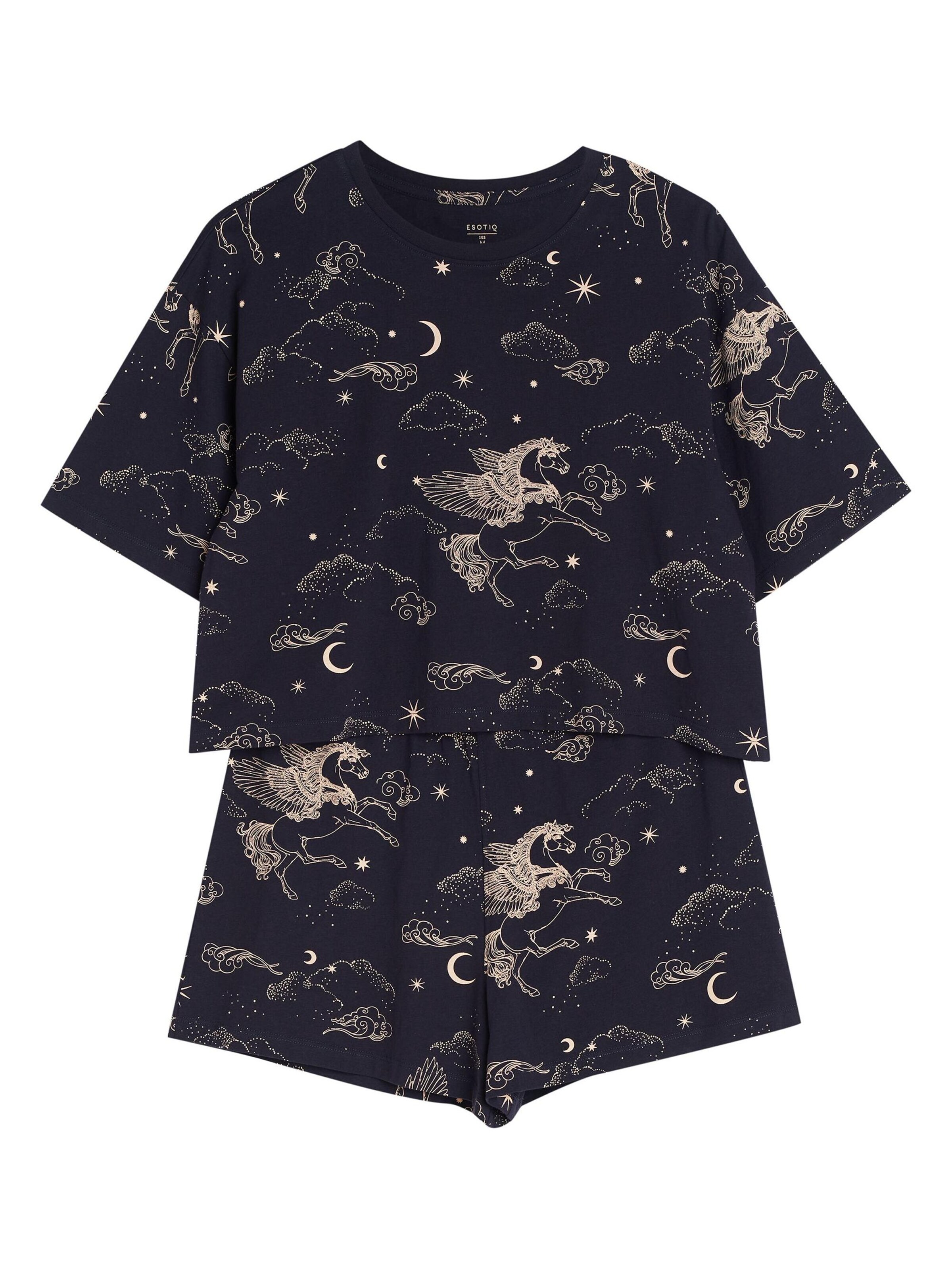 ESOTIQ Pyjama 'Craco'‌‌ in Blau: Vorderseite