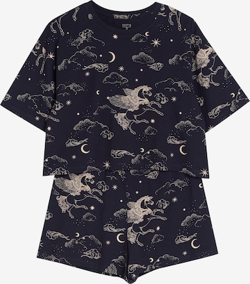 ESOTIQ Pyjama 'Craco' in Blau: Vorderseite