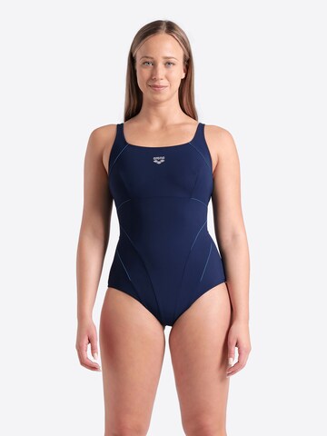 Costume intero modellante 'SHAPEWAR JEWEL LOW C-CUP' di ARENA in blu: frontale