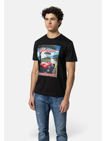 19V69 ITALIA Μπλουζάκι 'Rafael Racing 3' σε μαύρο