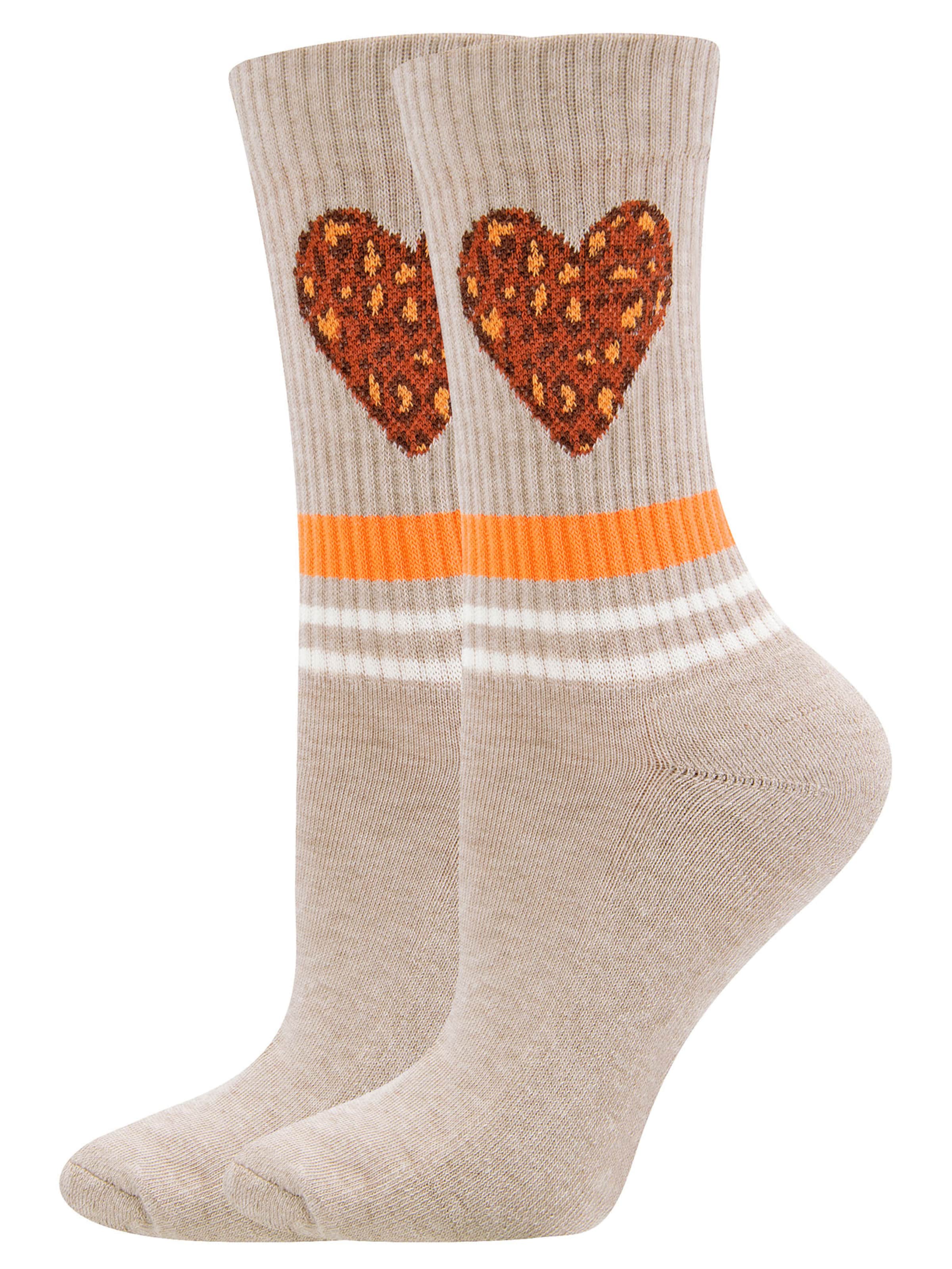EWERS Ponožky 'Herz' – béžová: přední strana