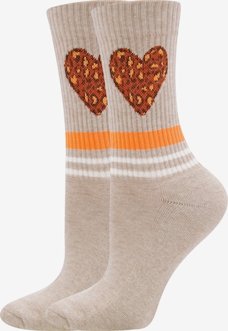 EWERS Skarpety 'Herz' w kolorze beżowy: przód