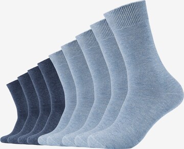 camano Socks in Blue: front