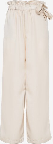 Influencer Wide Leg Bukser i beige: forside