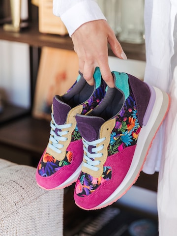 inkkas Sneaker low 'Inkkas Luzon Cush Sneaker – Extra gepolsterter Damen-Sneaker mit Tropenprint'‌‌‌‌‌‌‌‌‌ in Mischfarben